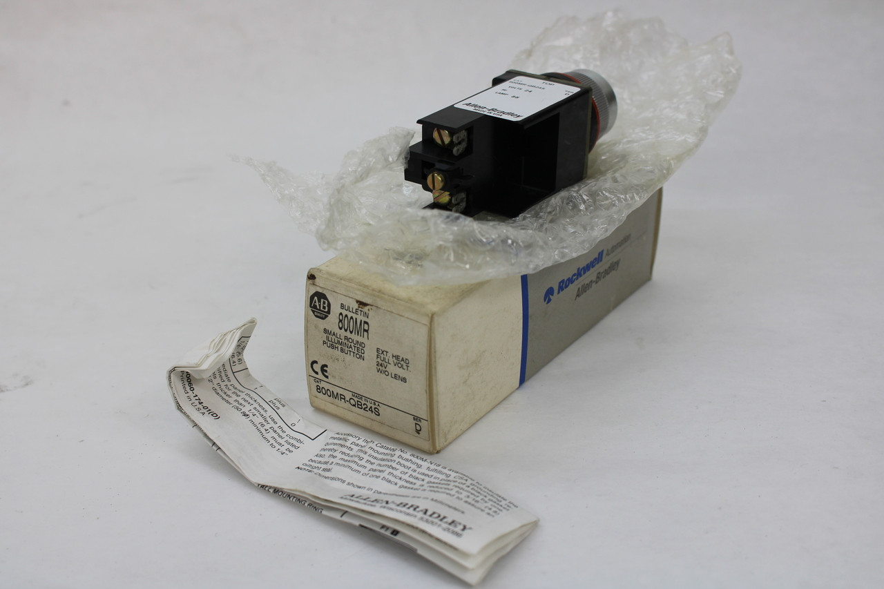 Allen Bradley 800MR-QB24S Illuminated Push Button 24V W/O Lens