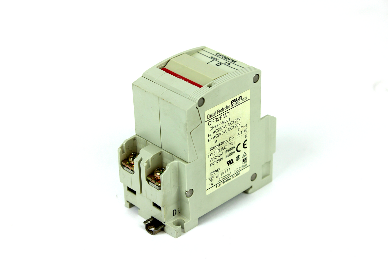 Fuji Electric CP32FM/1 Circuit Protector, 2Pole, 1 Amp