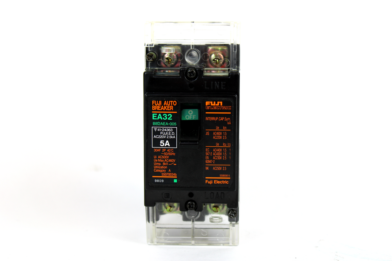 Fuji Electric BB2AEA-005 Auto Circuit Breaker, 5 Amp, 2-Pole