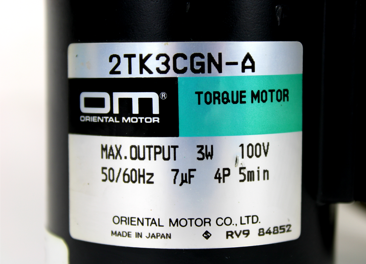 Oriental Motor 2TK3CGN-A Torque Motor w/ 2GN12.5K Gear Head