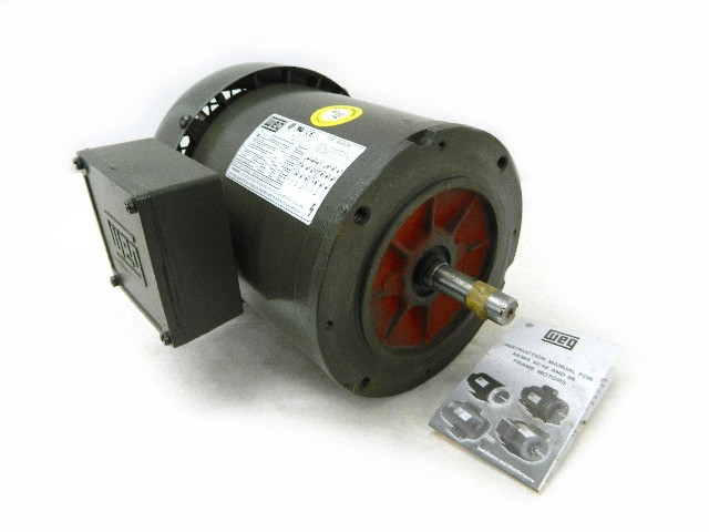 WEG 1/2 Hp Electric Motor, 1750 RPM, 208-460V, TEFC, B56C Frame ...