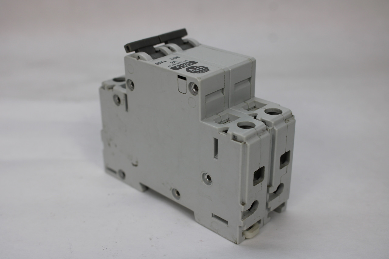 Allen Bradley 1492-CB2G020 Circuit Breaker 2 Pole 2 Amp 480 Vac 65 Vdc