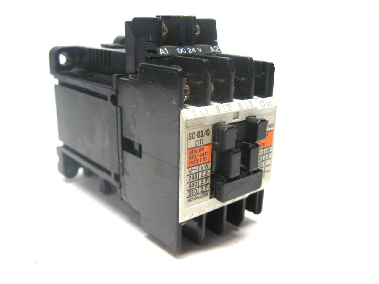 Fuji SC-03/G 4GC0A0 Contactor 24 Vdc Coil Voltage 200-600 V 11 Amp