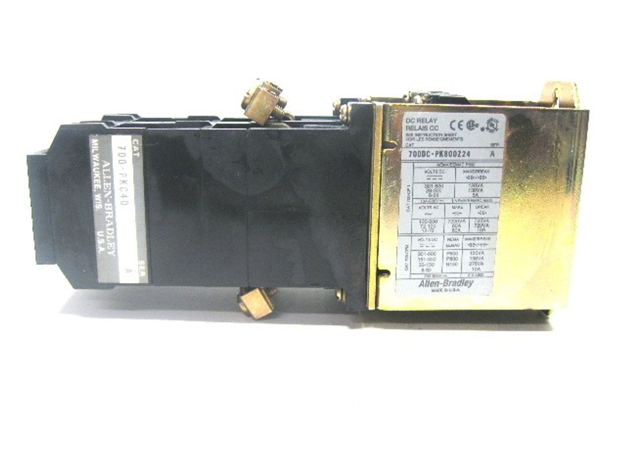 Allen Bradley 700DC-PK800Z24 DC Relay Series A 24V DC