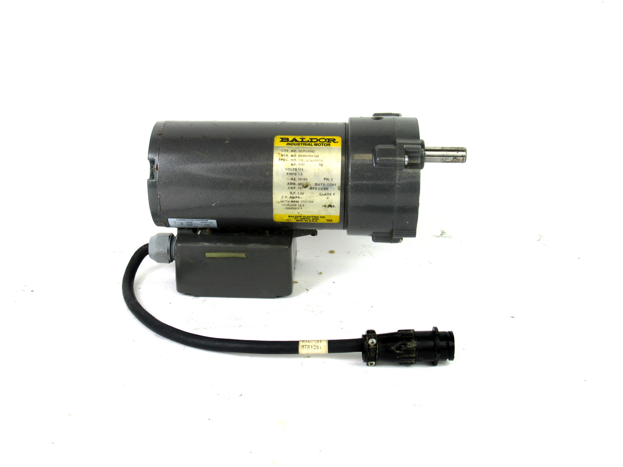 Baldor GCP24142 Industrial Motor, 115V, 1/12 HP, 5:1 Ratio