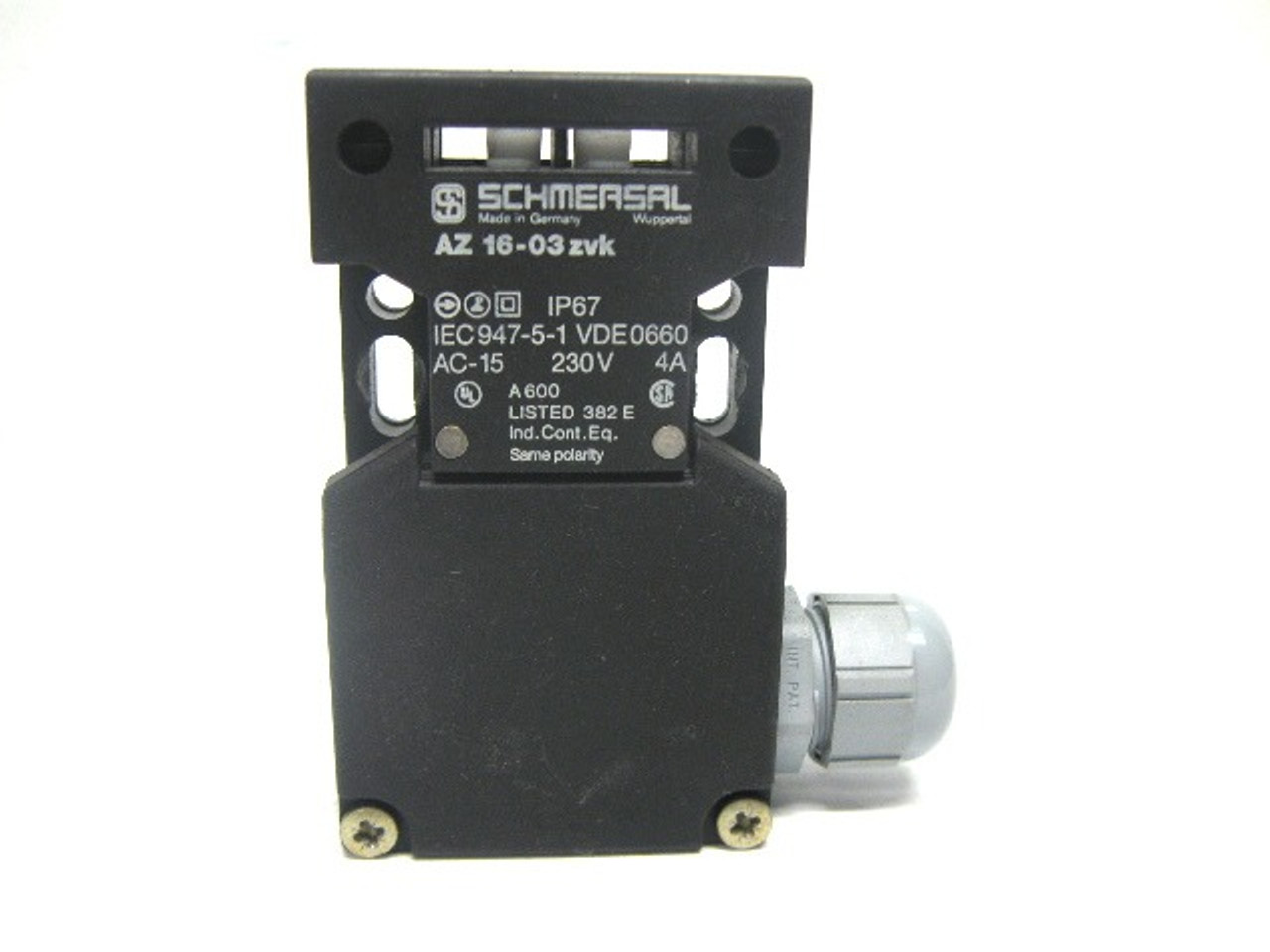 Schmersal AZ 16-03 ZVK Safety Interlock Switch 230 Vac 4 Amp