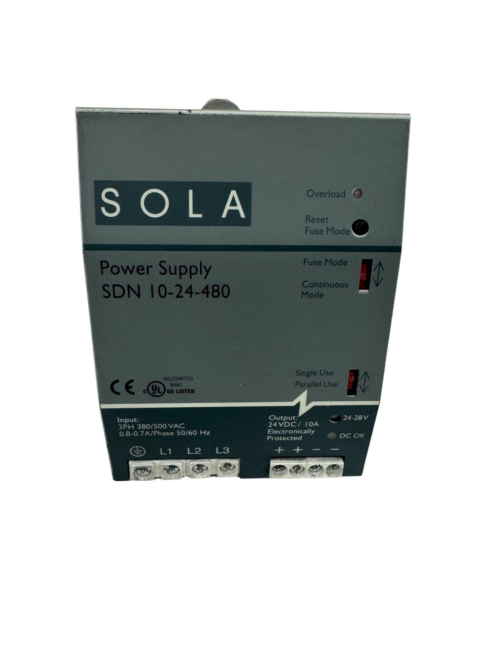 Sola SDN 10-24-480 PLC Power Supplies View 3