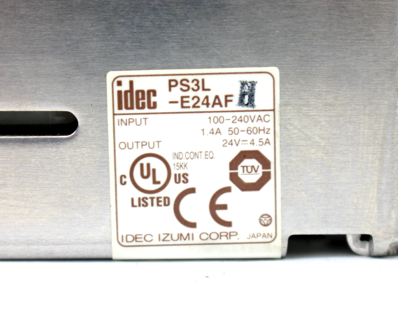 Idec PS3L-E24AF Power Supply, 100-240V AC Input, 24V Output