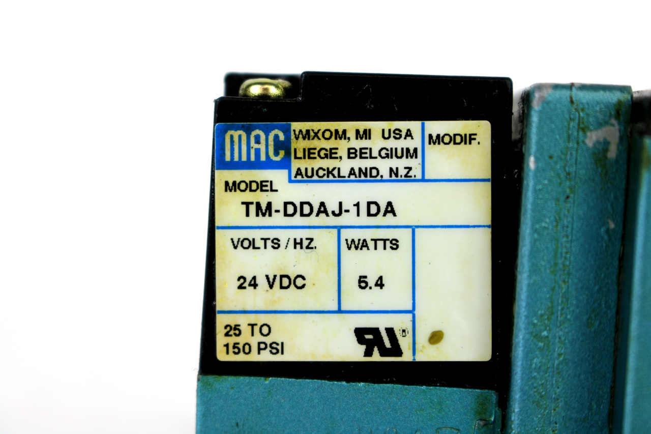 Mac Valves 82A-AC-CKA-TM-DDAP-1DA Solenoid Valve Assembly w/ TM-DDAJ-1DA Valve