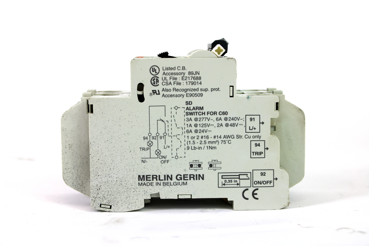 Merlin Gerin 60154 D2A Multi9 C60 Circuit Breaker, 2-Pole, 2 Amp