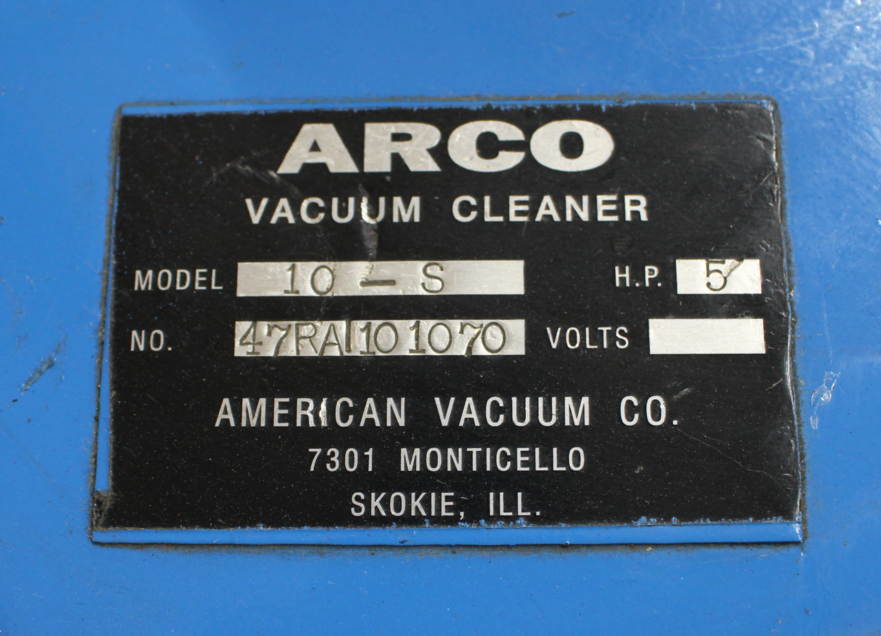 American Vacuum Co 10-S Acro Wand Stationary Vacuum Cleaner w/ 5Hp Motor