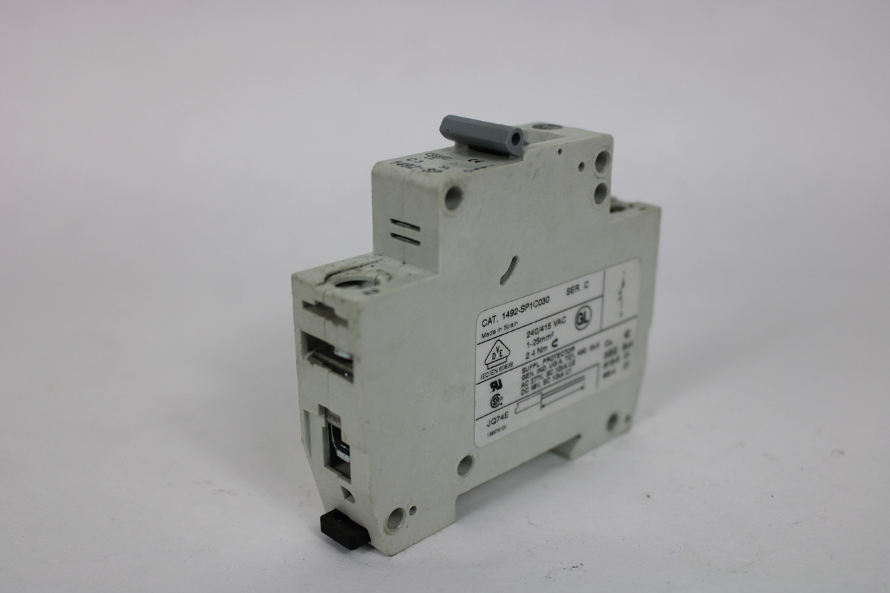 Allen Bradley 1492-SP1C030 1 Pole 3 Amp 240/415Vac Ser C Circuit Breaker