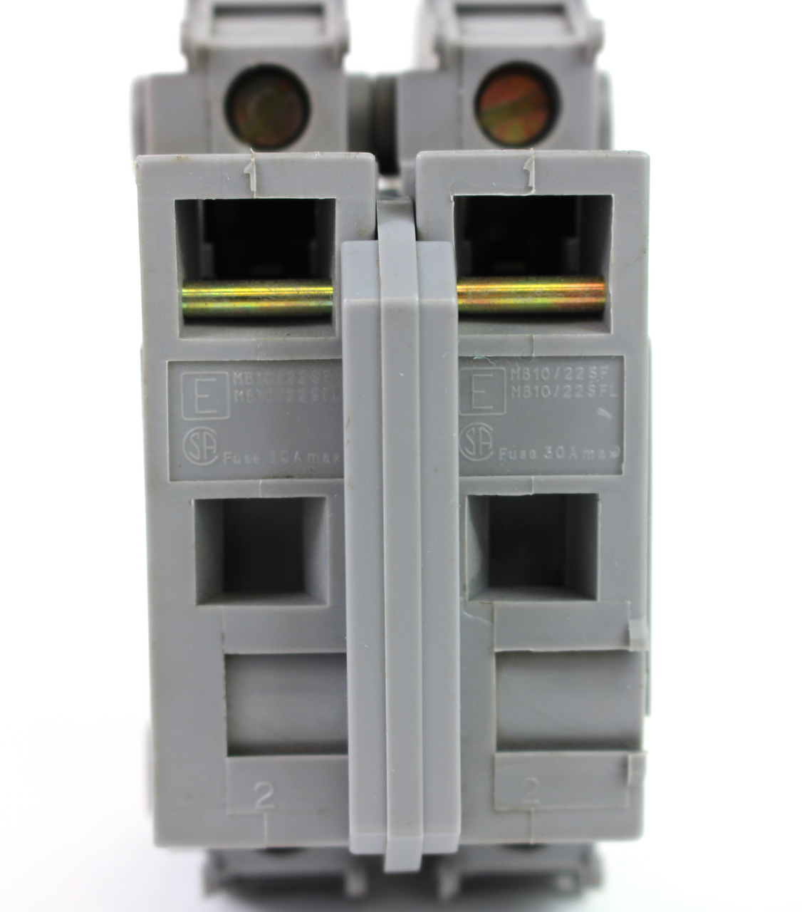 Entrelec MB10/22S Terminal Block Fuse Holder, Fuse 30 A Max., 2-Pole