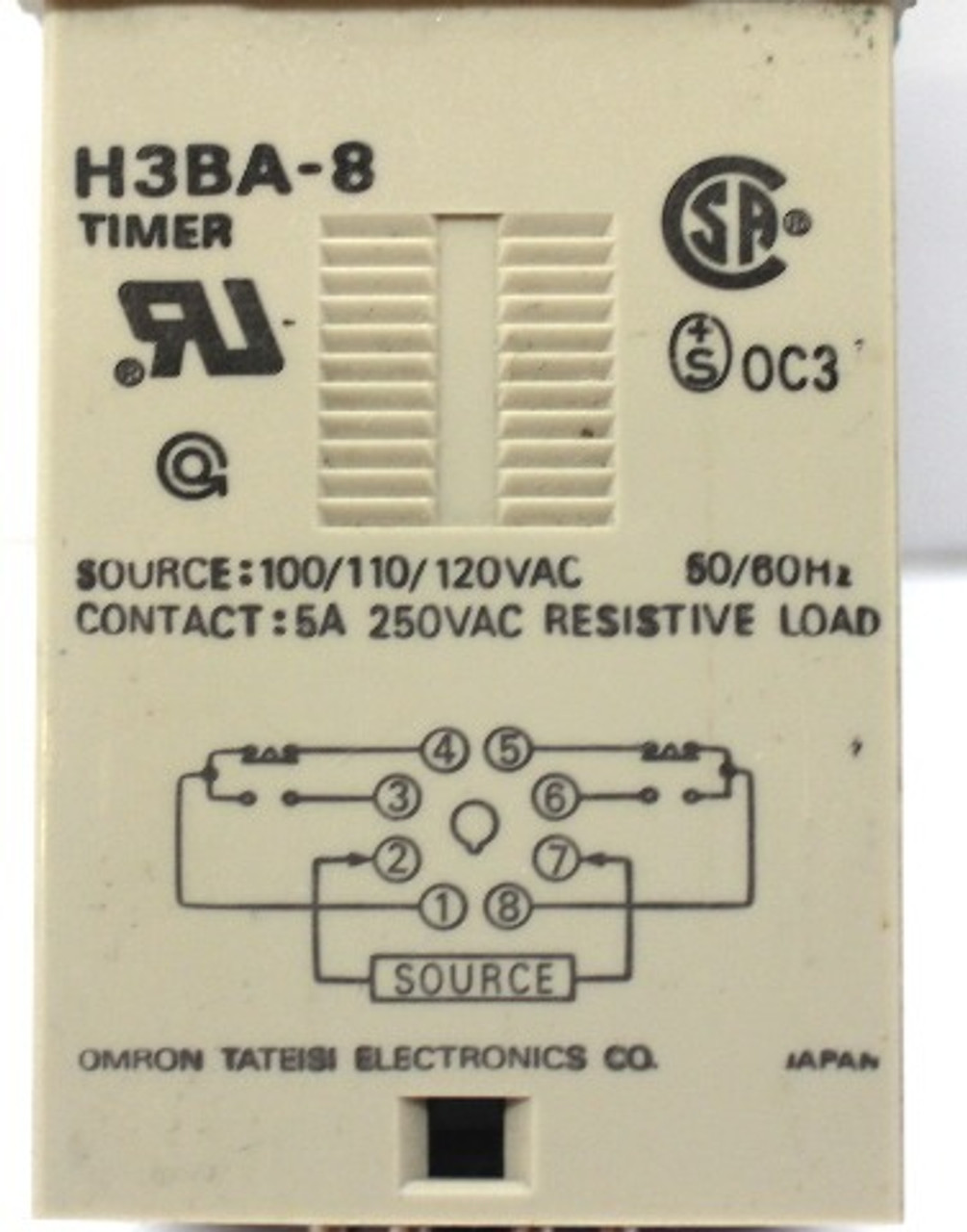 Omron H3BA-8 Timer Relay  5A  250VAC