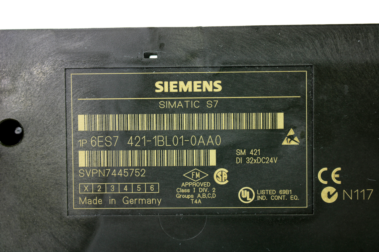 Siemens 6ES7421-1BL01-0AA0 Digital Input Module, 24V DC