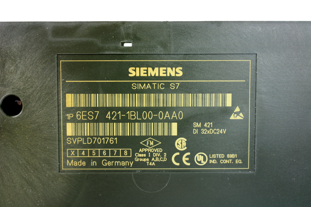 Siemens 6ES7421-1BL00-0AA0 PLC Digital Input Module, 24V DC