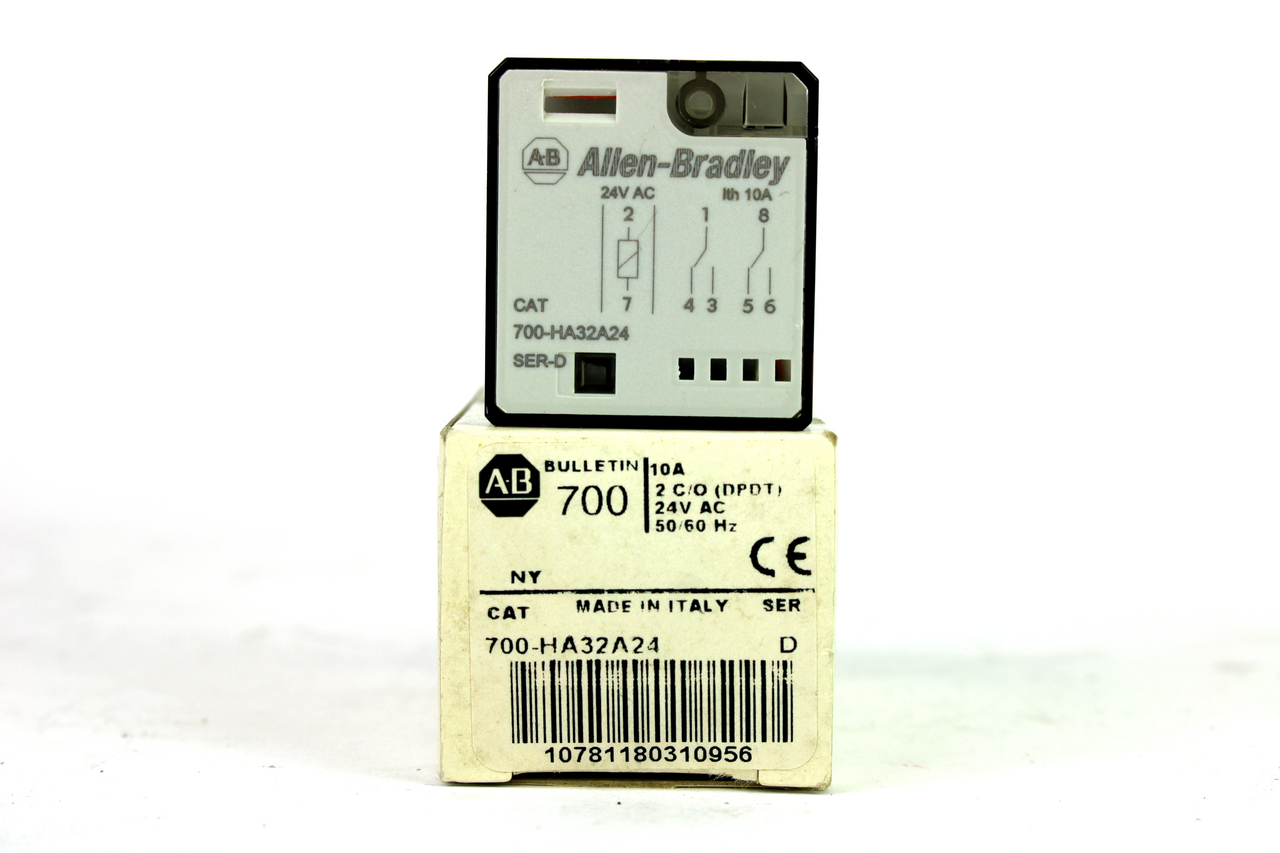 Allen Bradley 700HA32A24 Ser. D General Purpose Relay, 10 Amp, 8Pin