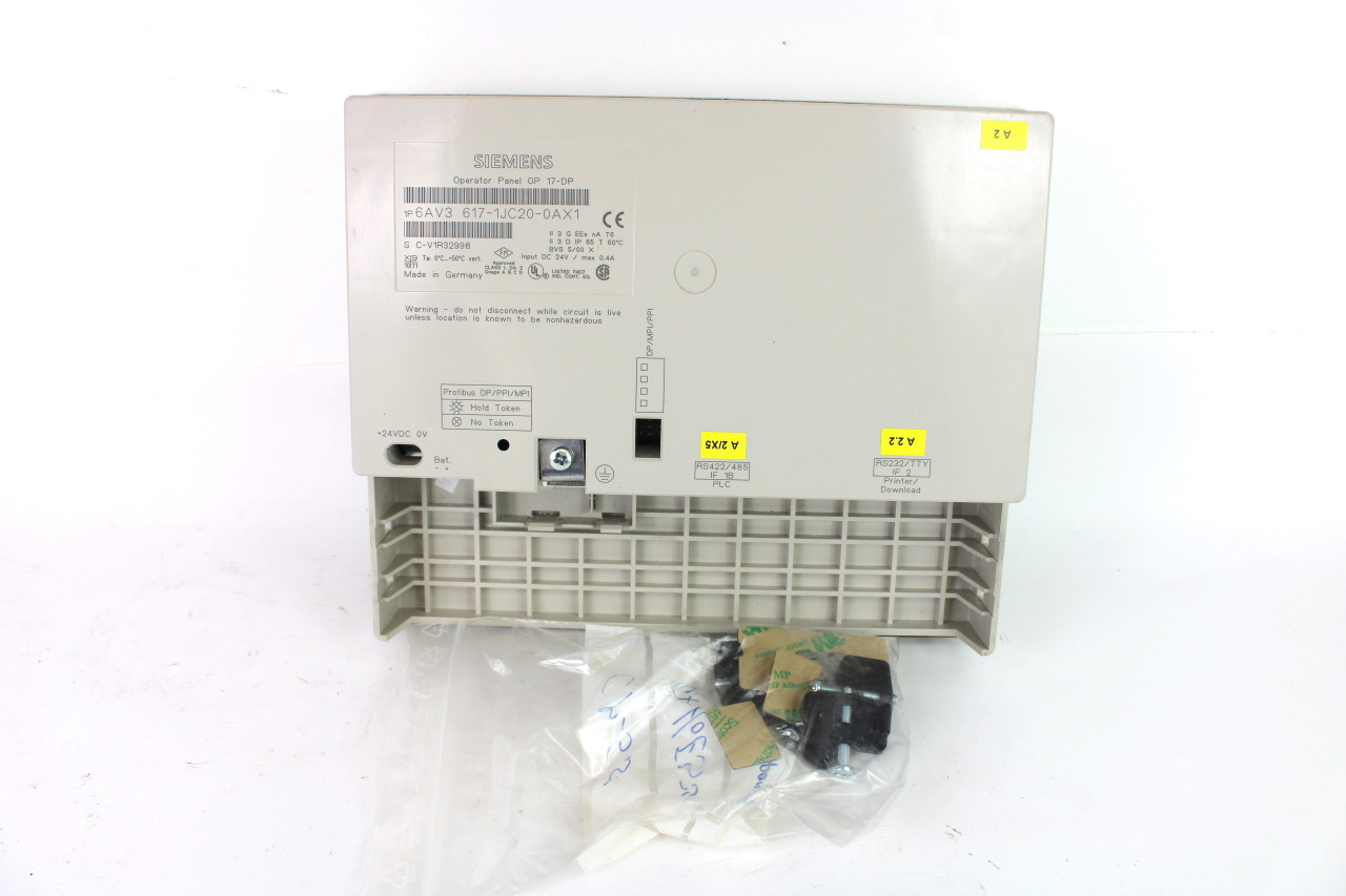 Siemens OP17 6AV3 617-1JC20-0AX1 Operator Panel OP 17-DP HMI