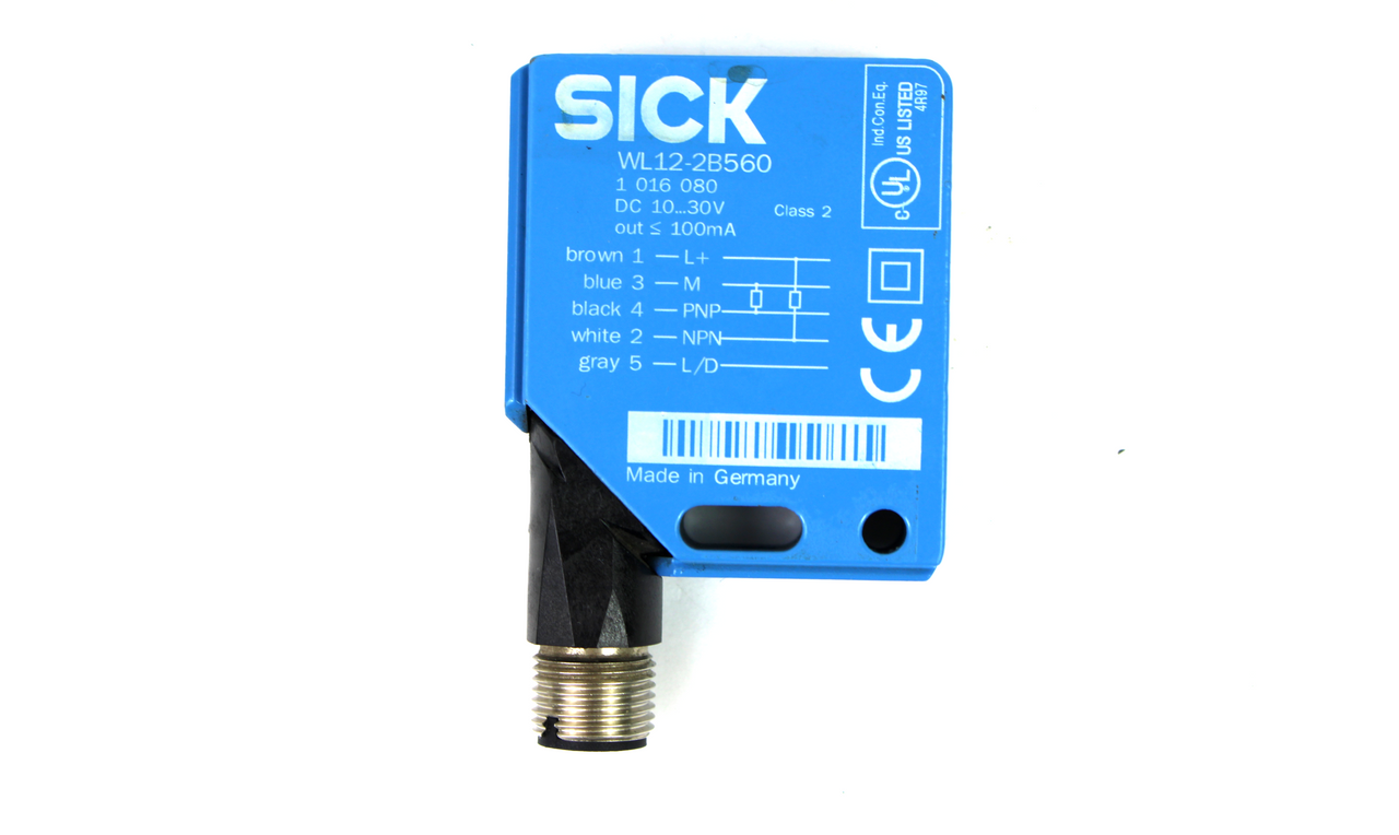 Sick WL12-2B560 Photoelectric Retro-Reflective Sensor, 10-30V DC