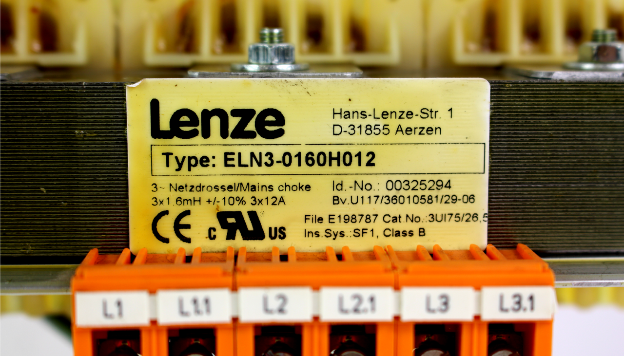 Lenze ELN3-0160H012 Choke Reactor, 3-Pole, 12 Amp