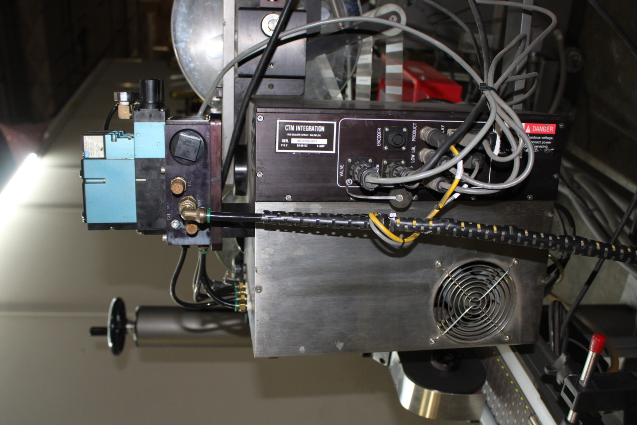 CTM Labeling Systems 360 Label Applicator with Flexlink Conveyor 20' x