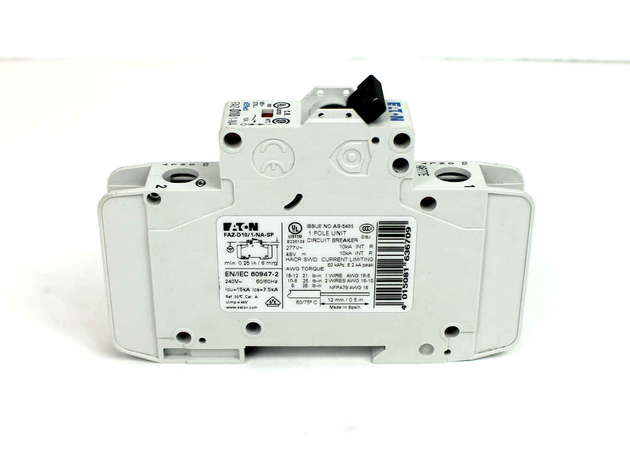 Eaton FAZ-D10/1-NA-SP Circuit Breaker