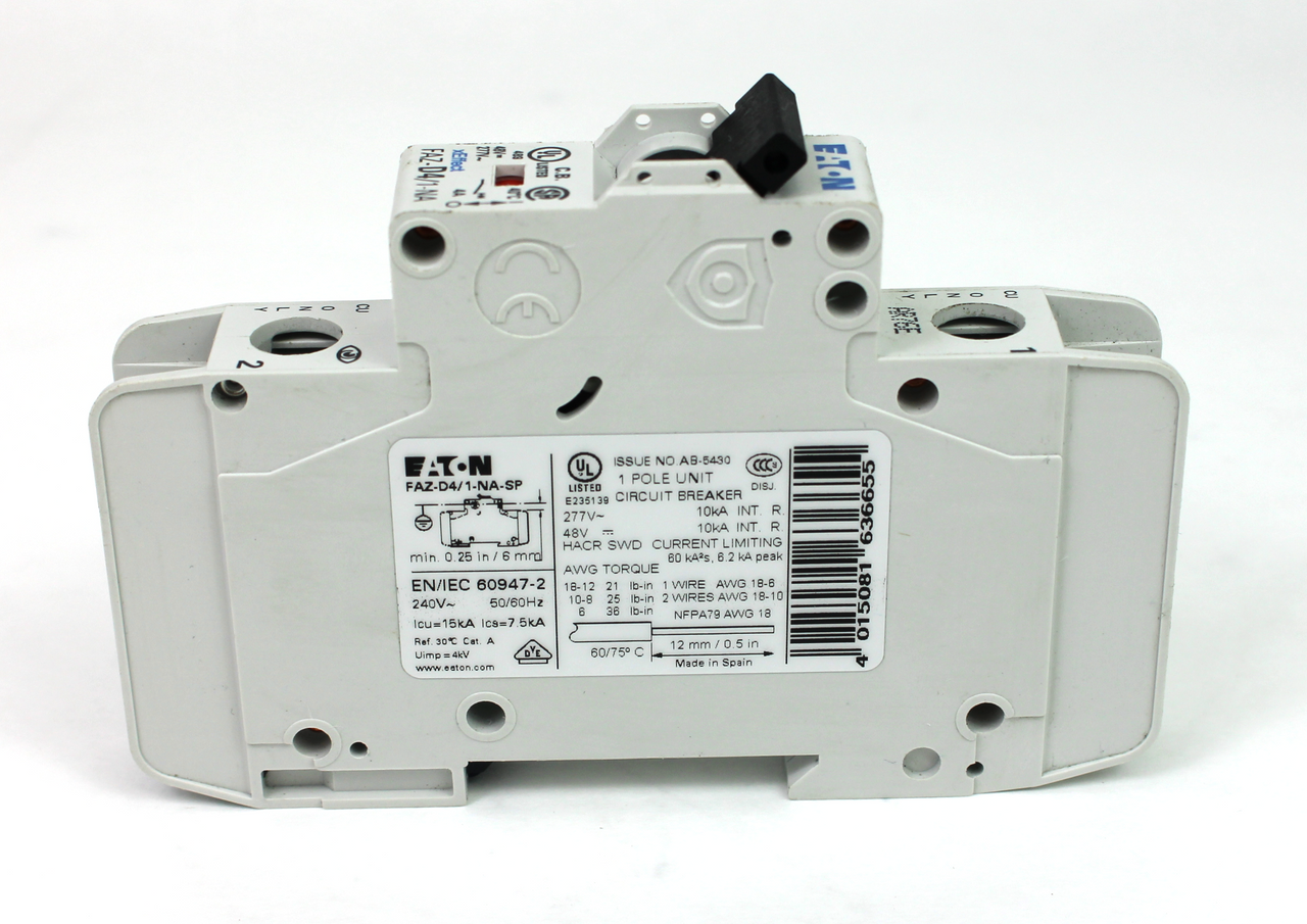 Eaton FAZ-D4/1-NA-SP Circuit Breaker