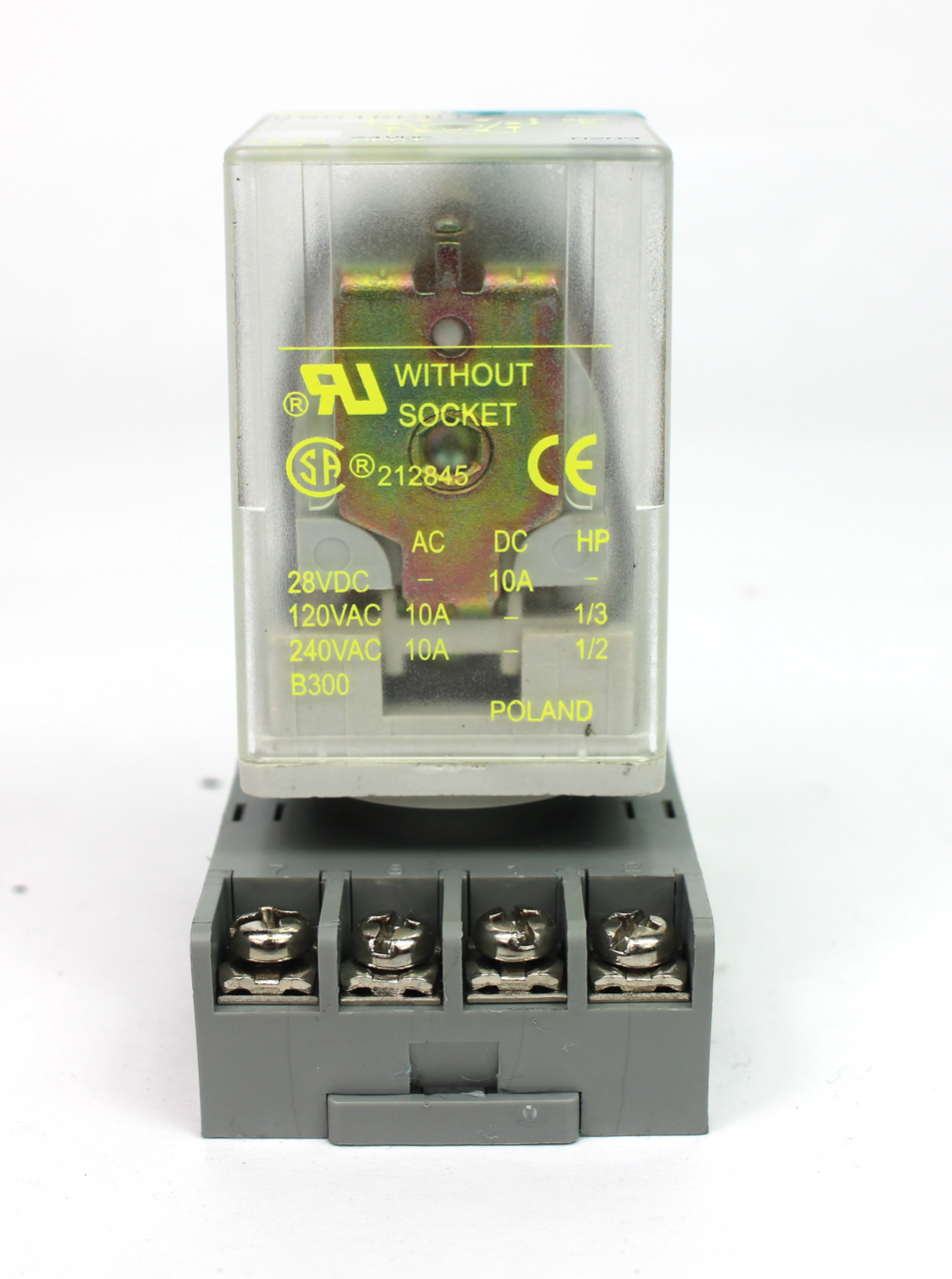 Square D 8501KPD12V53 Relay w/ Idec SR2P-06 Relay Socket 10A
