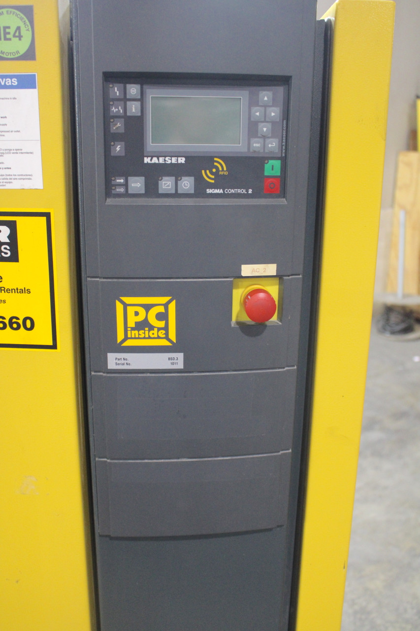 2013 Kaeser BSD 50T Rotary Screw Air Compressor 50Hp 125 PSI w/ Air Dryer