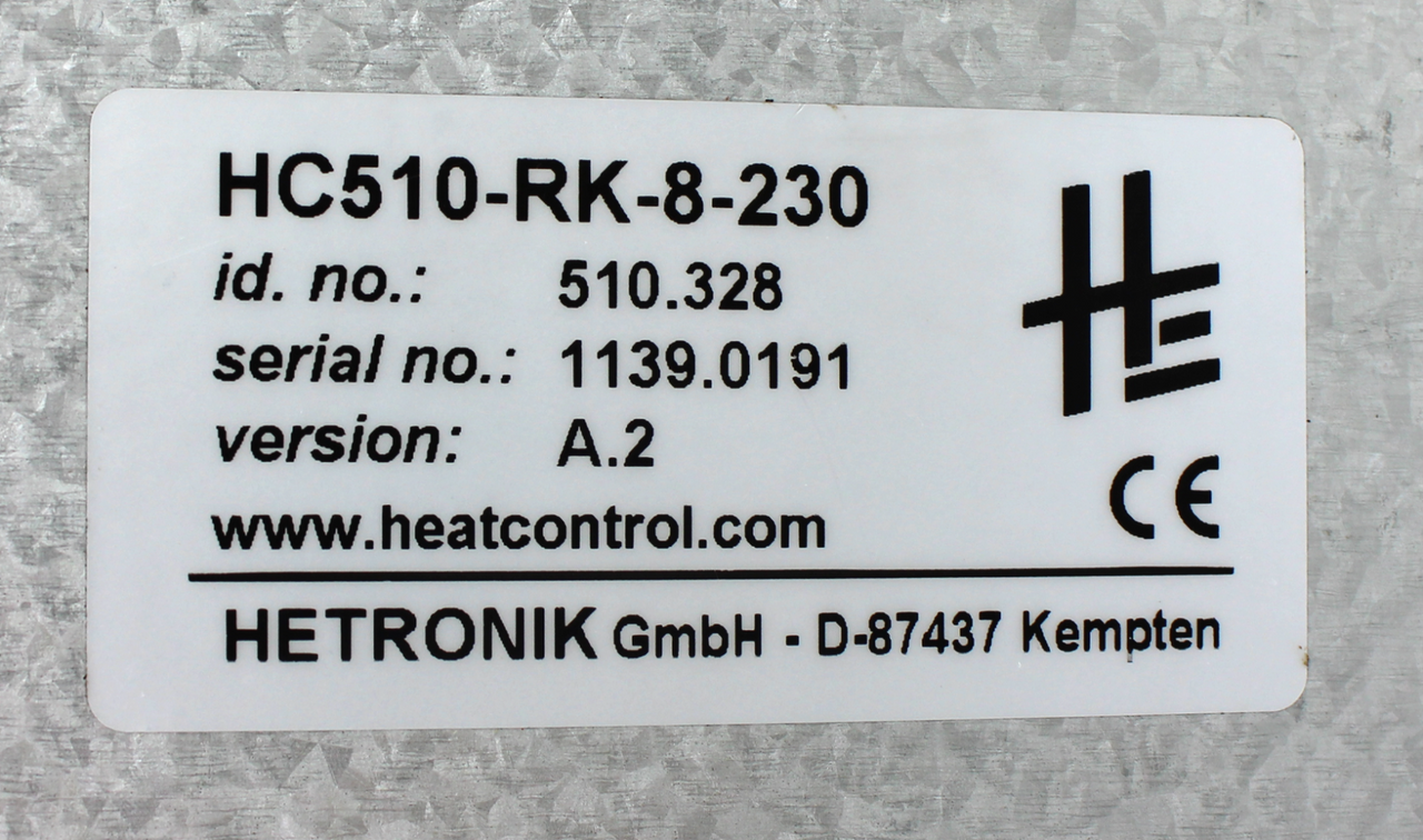 Hetronik HC510-RK-8-230 PLC Rack Ver. A.2