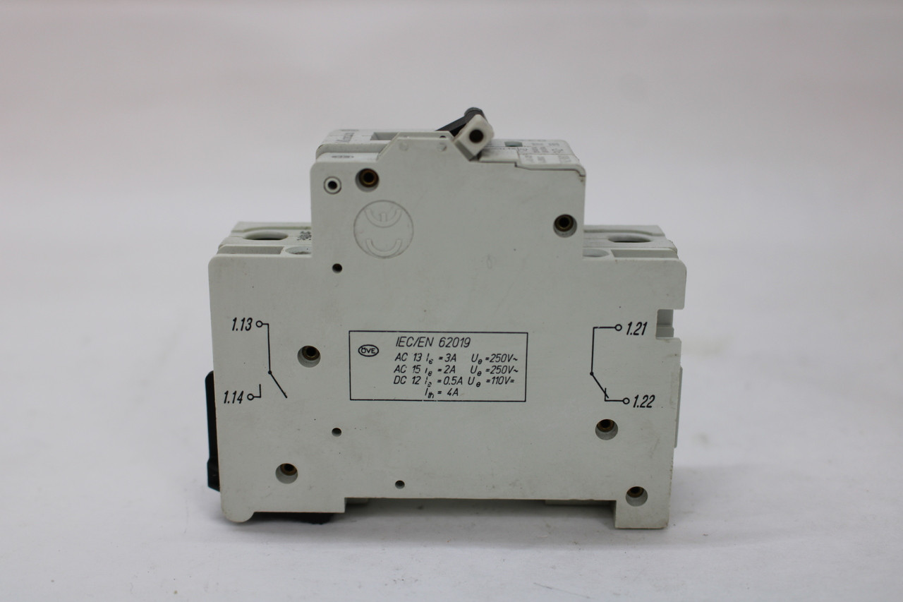 Moeller FAZ-B6 Circuit Breaker w/ FAZ-XHI11 Auxiliary Contact