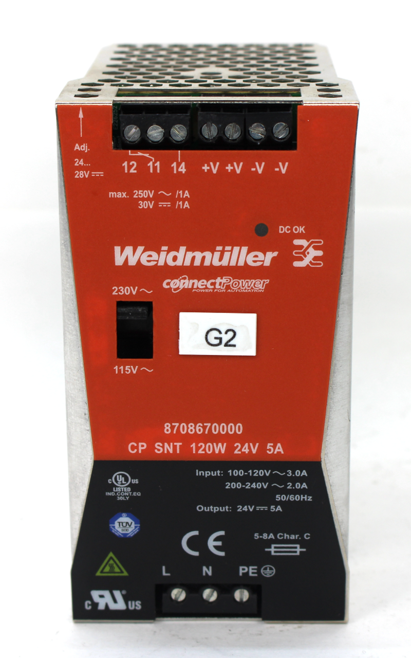 Weidmuller 8708670000 Power Supply 24V 5A