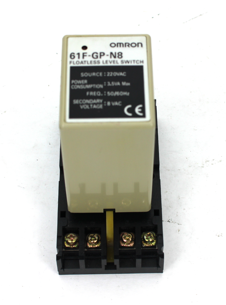 Omron 61F-GP-N8 Floatless Level Switch w/ 8PFA1 Relay Socket Base