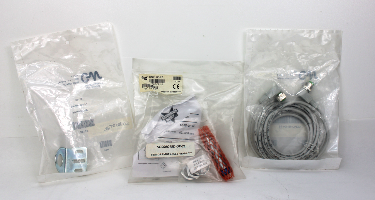 Automation Direct C18D-0P-2E Sensor w/ CDP12-0B-030-BB Cable & ST18C Bracket