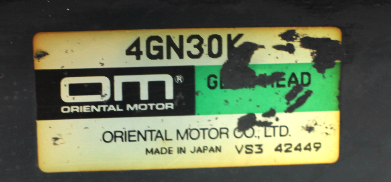 Oriental Motor 4IK25GN-C Induction Motor 200V w/ 4GN30K Gearhead