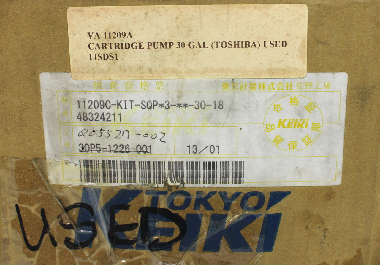 Tokyo Keiki VA 11209A Cartridge Pump 30 Gallon