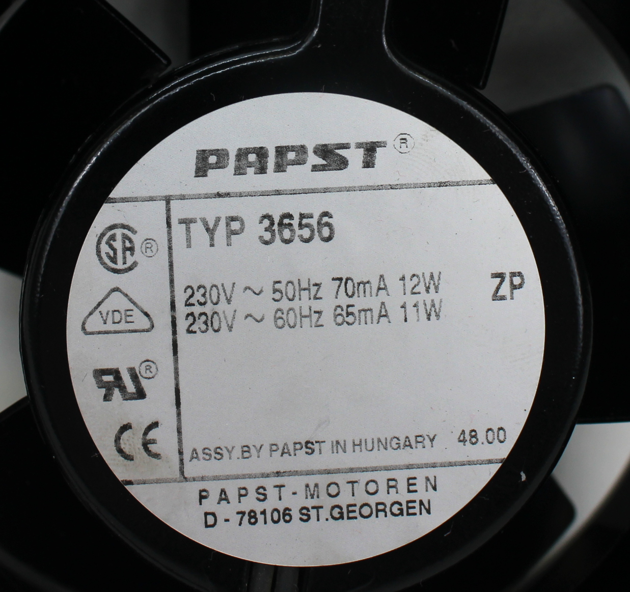Moteur PAPST RO 20.80-6-268/350 – 65V / 110V, 50Hz, Occasion