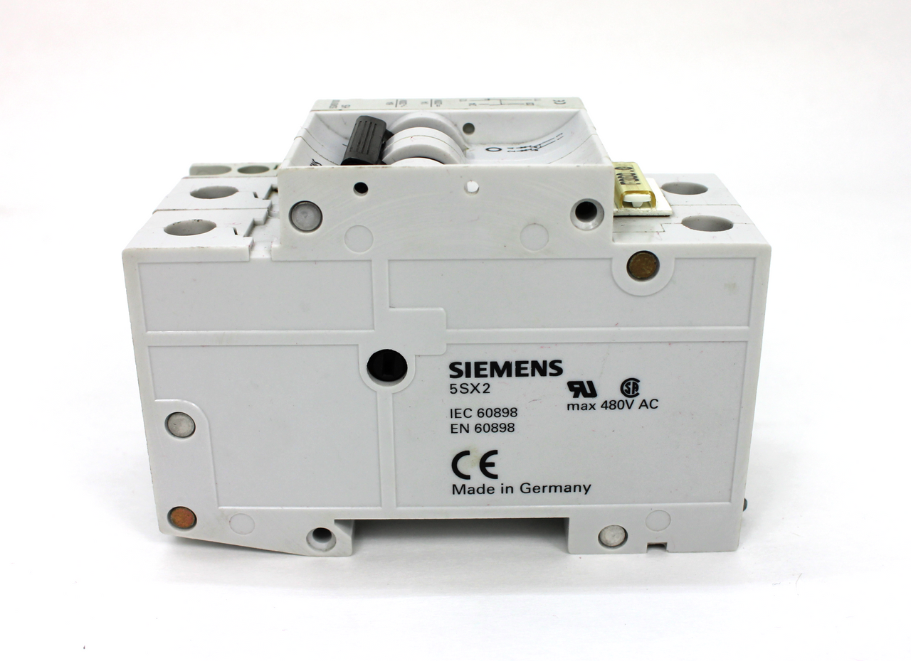 Siemens 5SX22 D20 Circuit Breaker w/ 5SX9100 Auxiliary Contact