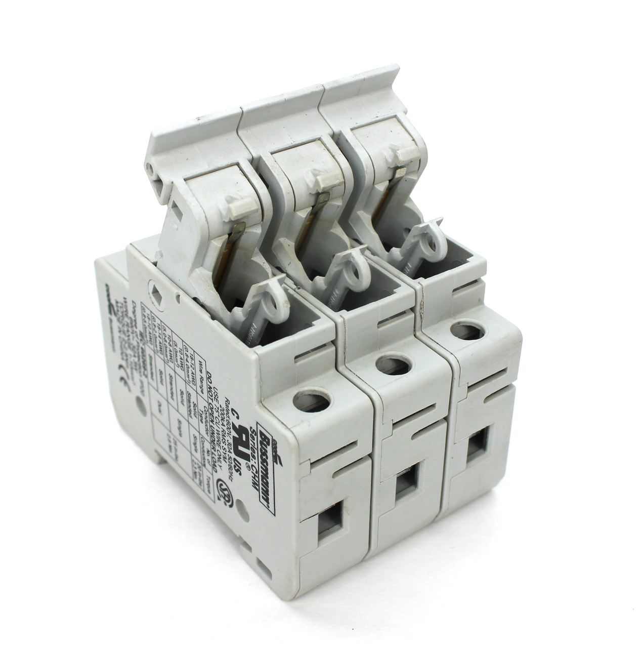 Cooper Bussmann CHM Midget 10X38 3 Pole Fuse Holder