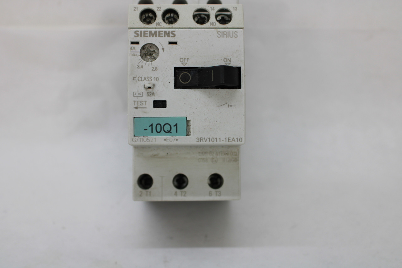 Siemens 3RV1011-1EA10 Contactor 3 Pole, 600V