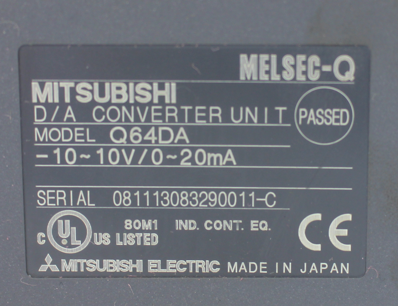 Mitsubishi Q64DA D/A Converter Unit 10V