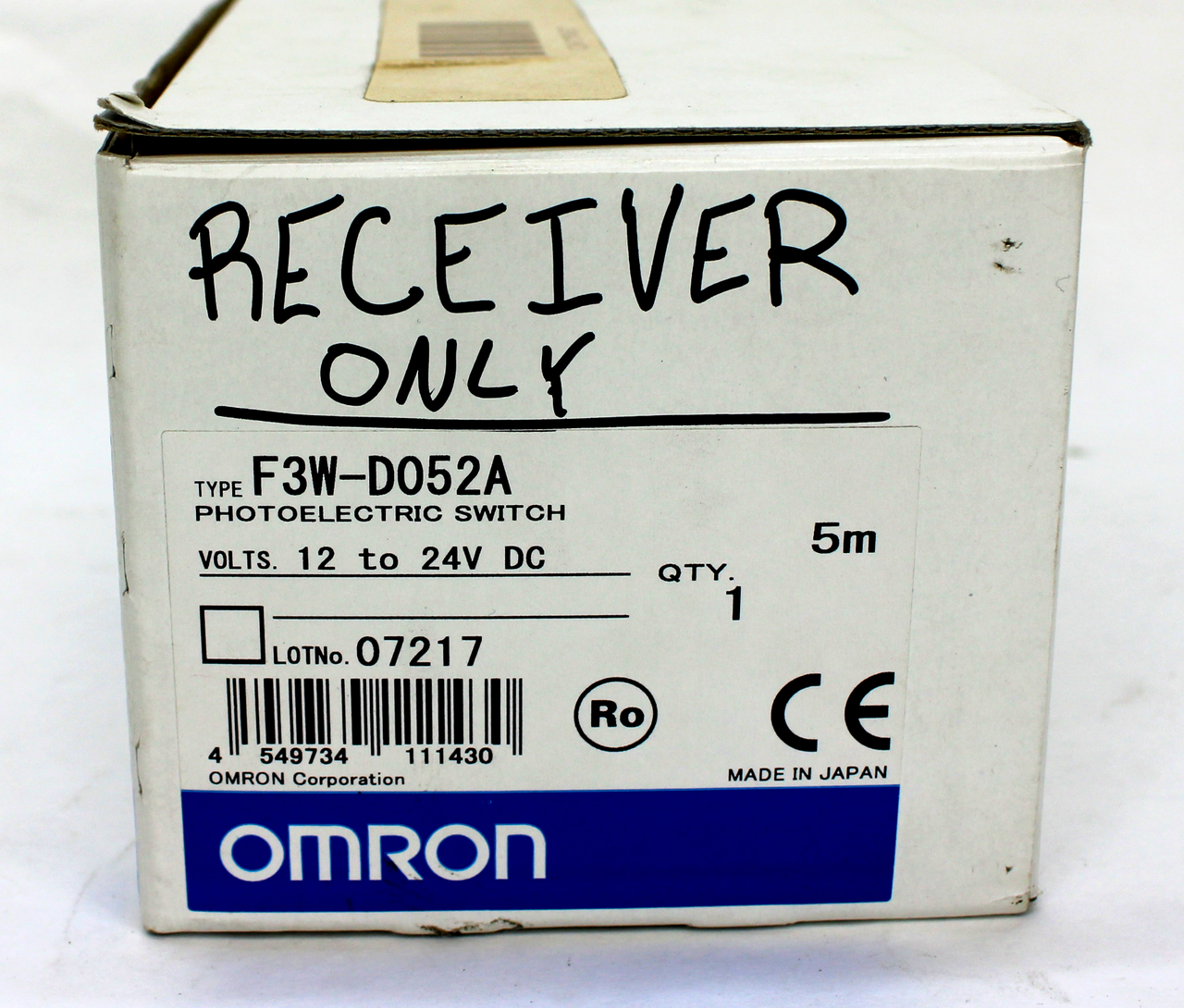 Omron F3W-D052A Photoelectric Switch Receiver, 12to24VDC