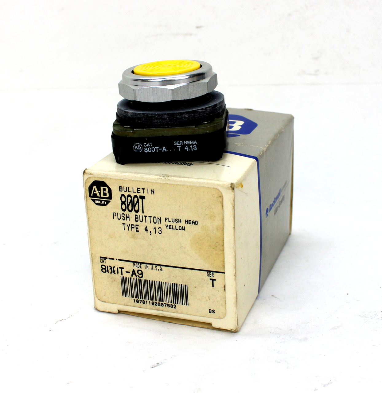 Allen Bradley 800T-A9 Yellow Push Button Ser.T