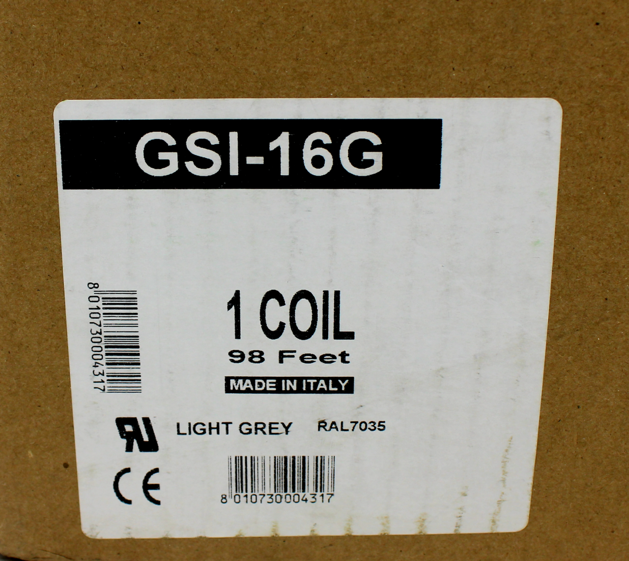GSI-16G Light Gray Coil Tubing, 98FT, NEW