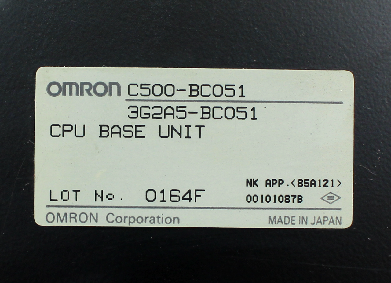 Omron C500-BC051 CPU Base Unit, 5 Slot