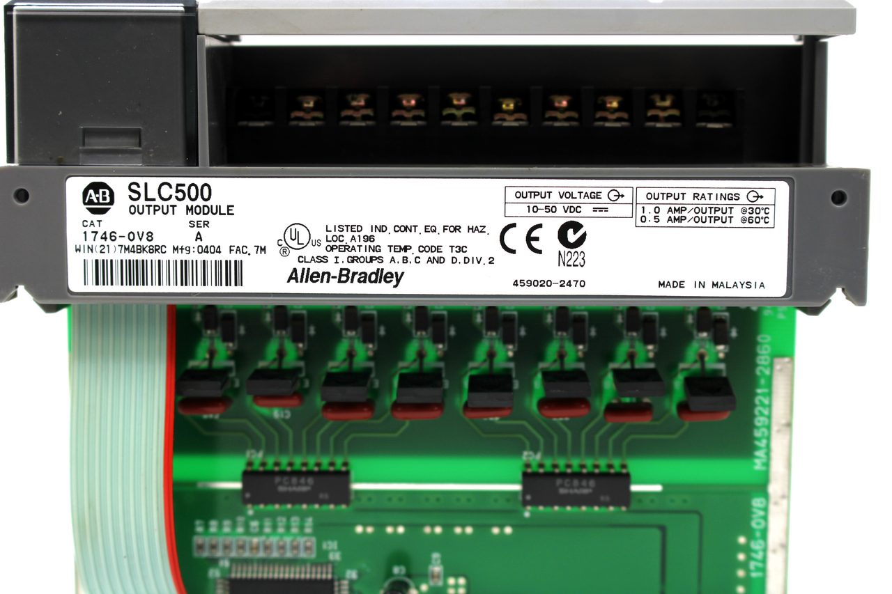Allen Bradley 1746-OV8 Ser. A Output Module, SLC500, 10-50V DC