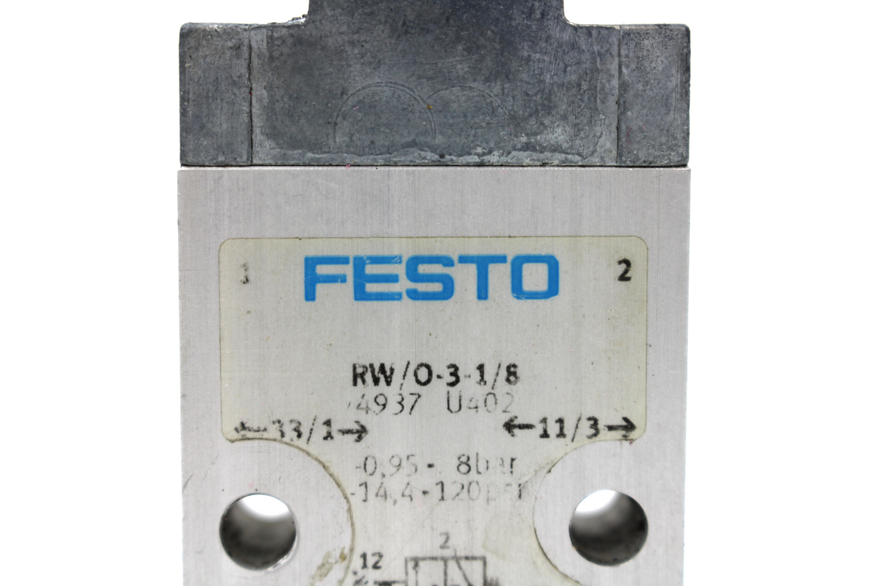 Festo RW/O-3-1/8 4937 Swivel Lever Valve, 1/8"