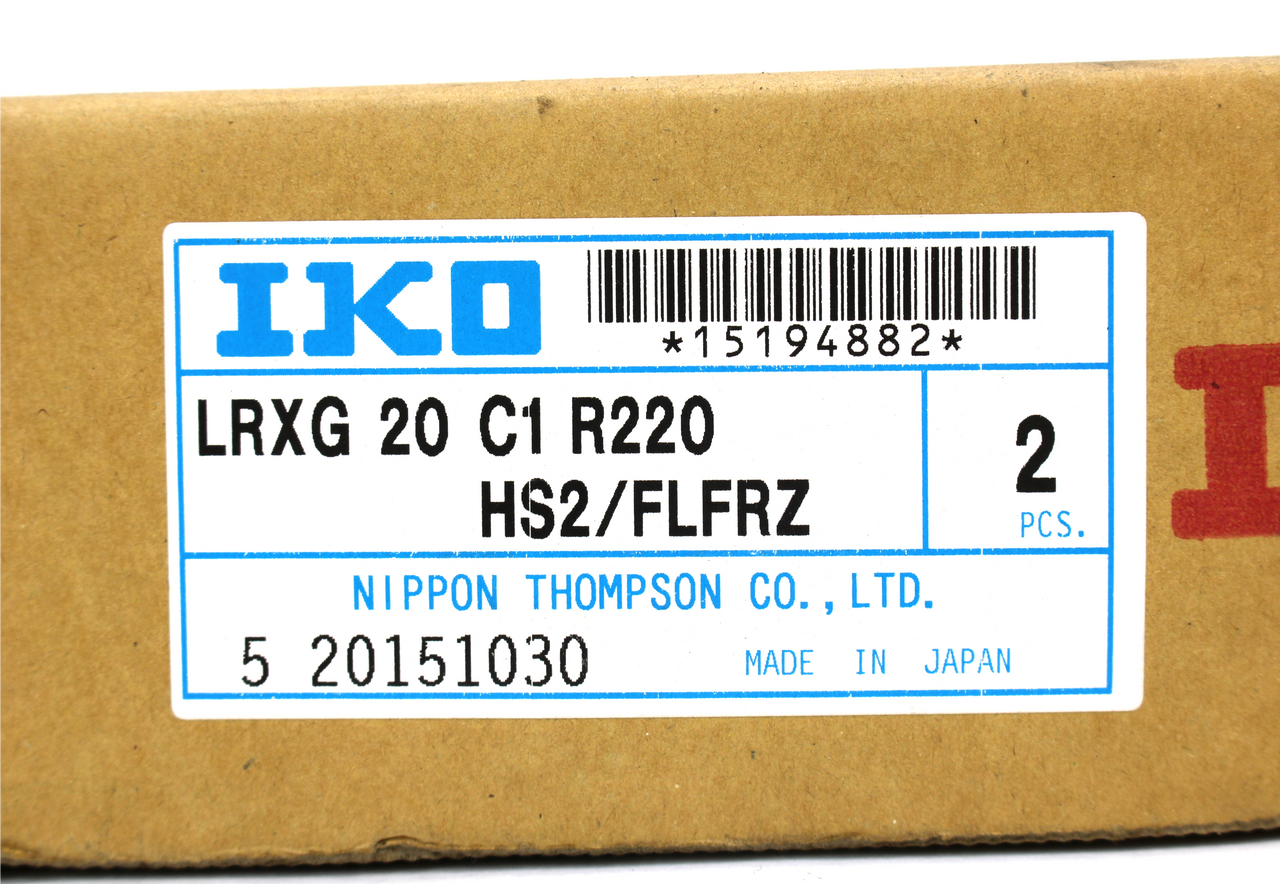 IKO LRXG 20 C1 R220 HS2/FLFRZ Linear Rail - Set of 2