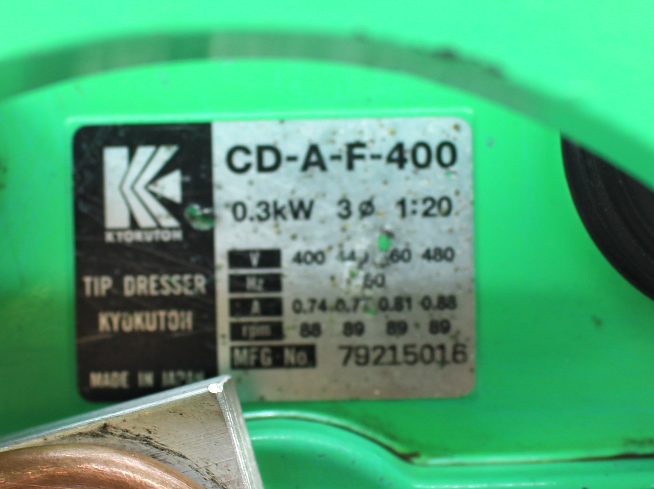 Kyokutoh CD-A-F-400 Auto Tip Dresser Resistance Spot Welding