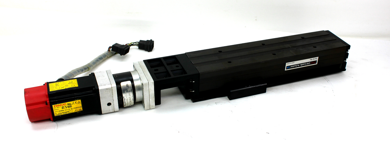 Fanuc A06B-0113-B175#0008 AC Servo Motor & Guide Actuator